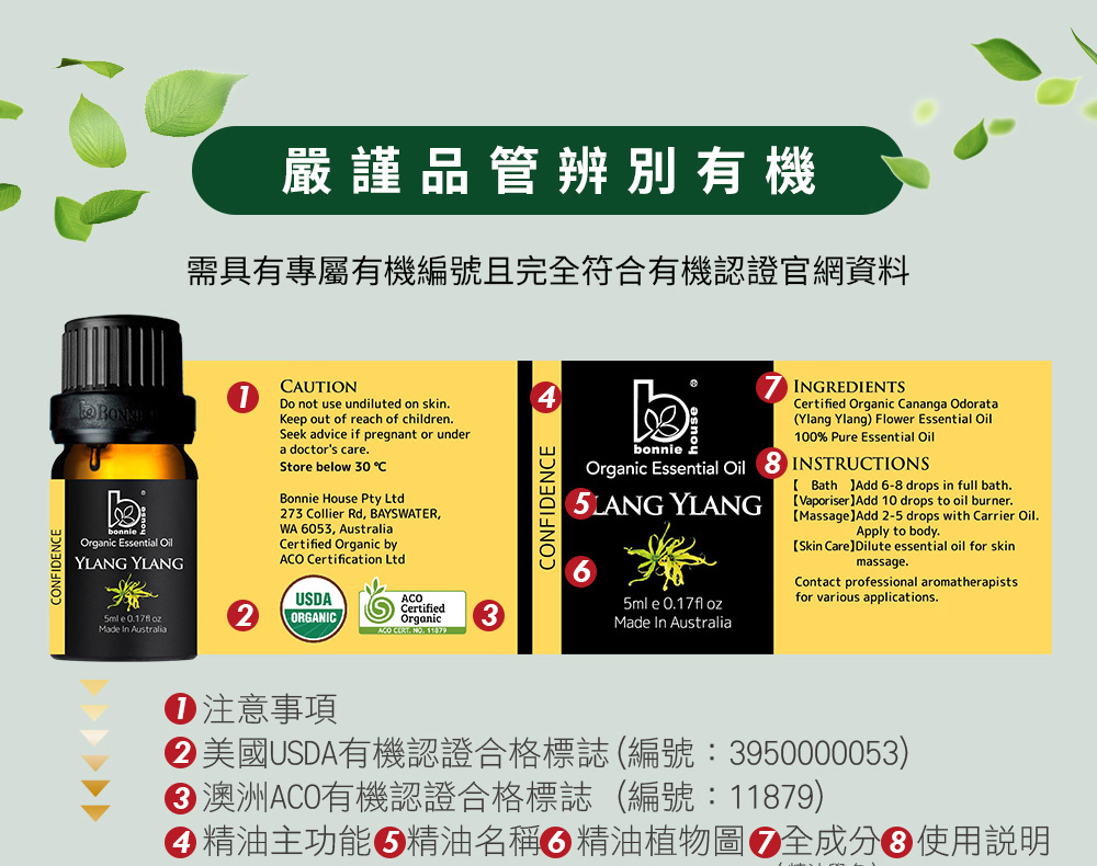 依蘭依蘭精油SGS檢測瓶蓋、瓶身,PASS安全無虞